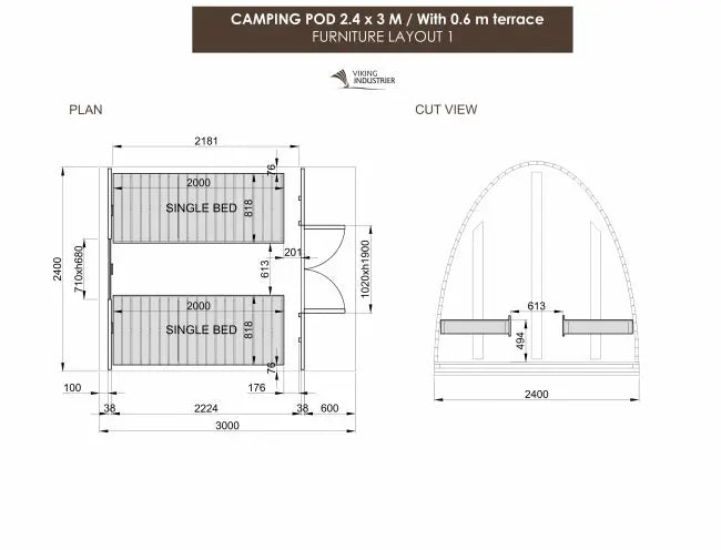 Thermowood Camping Pod M Viking Industrier