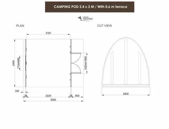 Thermowood Camping Pod M Viking Industrier