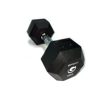 2.5 - 25kg Rubber Hex Dumbbell Set Gym Gear