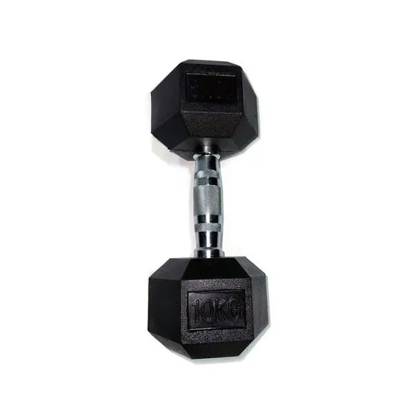 2.5 - 25kg Rubber Hex Dumbbell Set Gym Gear