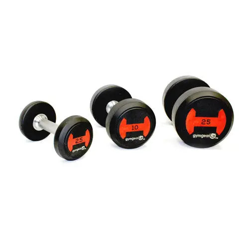 2.5 - 50kg Rubber Dumbbells Set Gym Gear