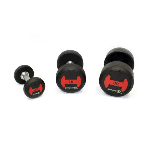 2.5 - 50kg Rubber Dumbbells Set Gym Gear