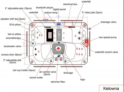 Canadian Spa Company Kelowna 21-Jet 4-Person Hot Tub Canadian Spa Company