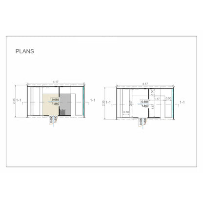 Delight Outdoor Sauna 2.4 x 4.3m