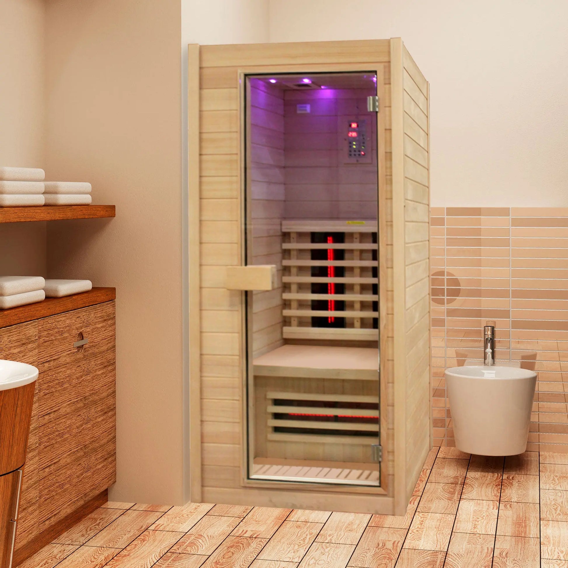 Far Infrared Sauna 900mm x 900mm - 1 Person Insignia