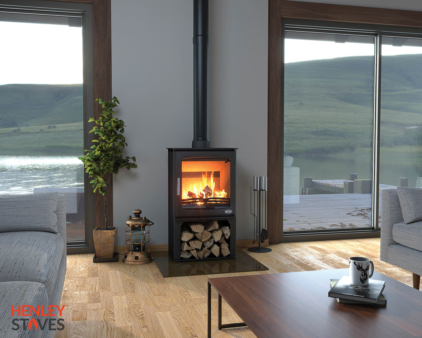 Henley Hazelwood 5kW Landscape Wood Burning (Eco)