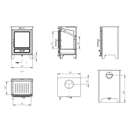 Henley Glenwood 5kW Multi Fuel (Eco) Henley Stoves