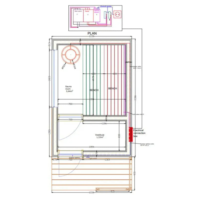 KUUT Electrical Outdoor Sauna L KUUT