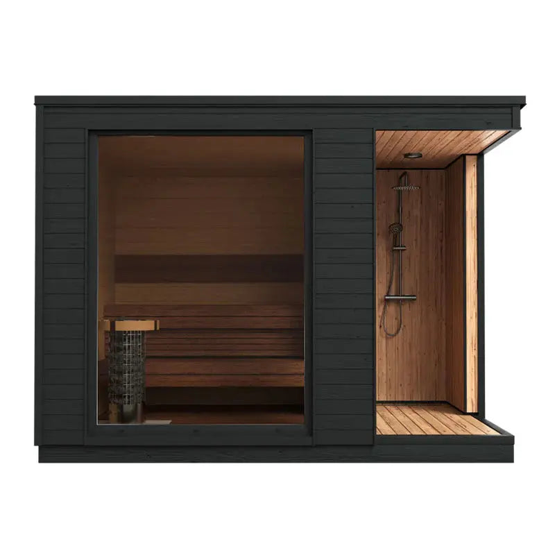 KUUT Electrical Outdoor Sauna L with Shower KUUT