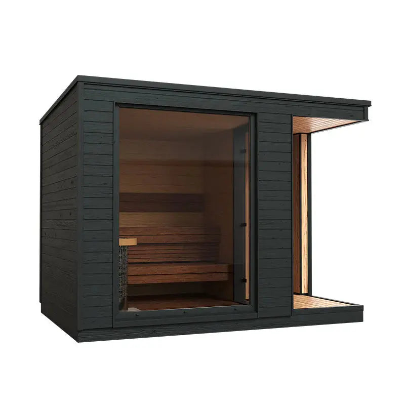 KUUT Electrical Outdoor Sauna L with Shower KUUT