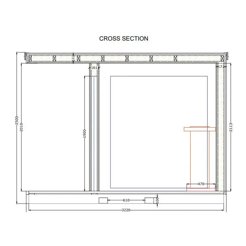 KUUT Electrical Outdoor Sauna L with Shower KUUT