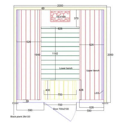 KUUT Indoor Sauna SIMON (CLT) KUUT