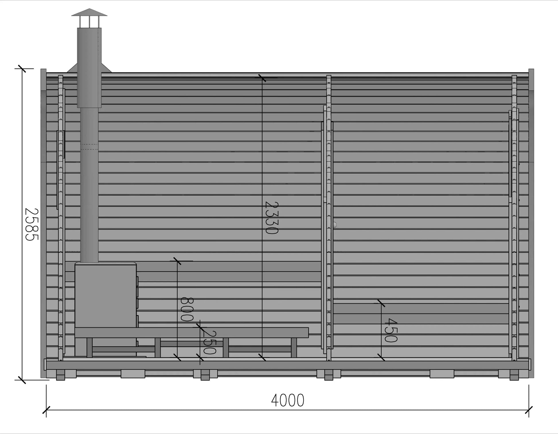 Sauna Pod 2.4 x 4m Viking Industrier