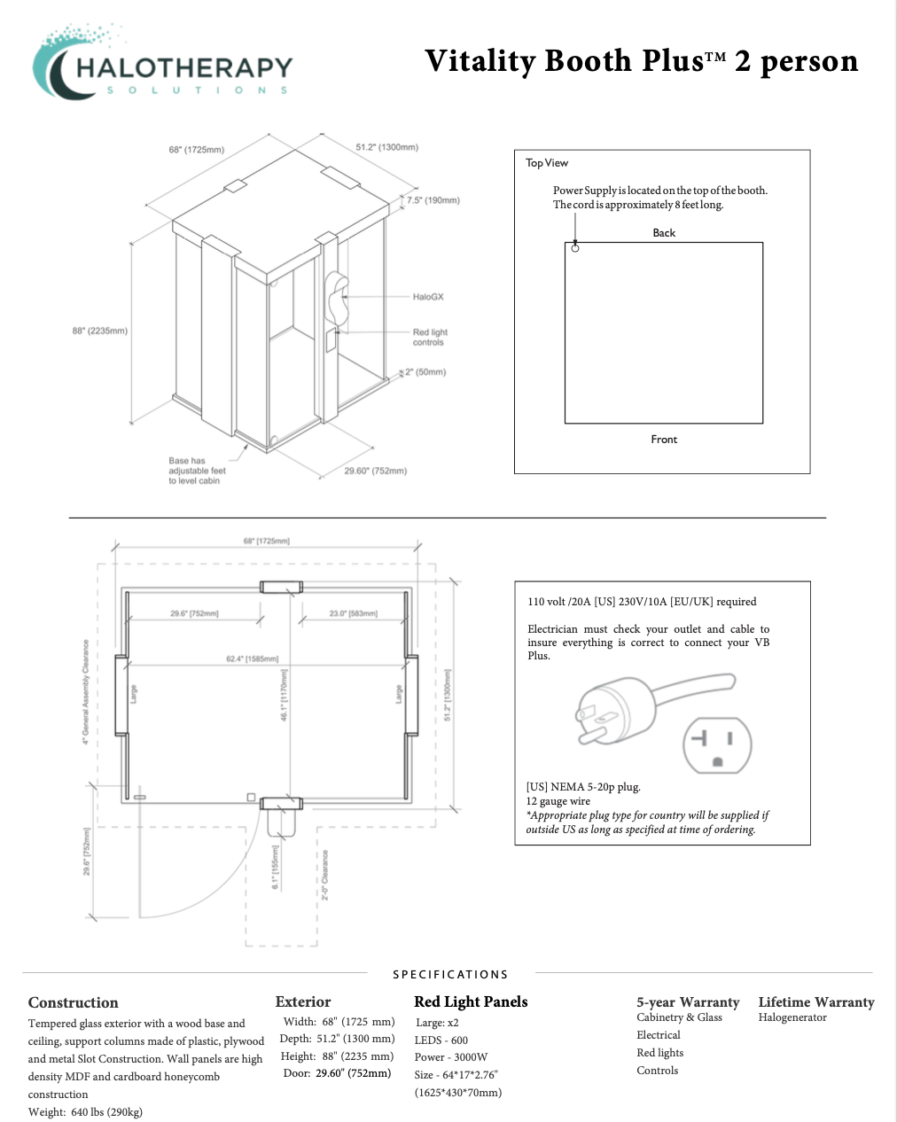 Vitality Booth™ Plus - 2 Persons