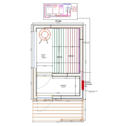 KUUT Electrical Outdoor Sauna L