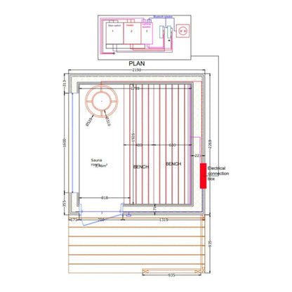 KUUT Electrical Outdoor Sauna M