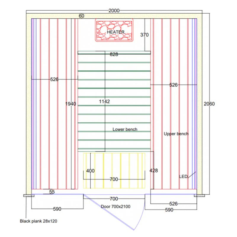 KUUT Indoor Sauna SIMON (CLT)