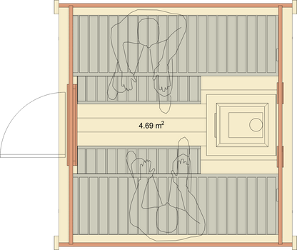 Sauna Pod 2.4 x 2.3m